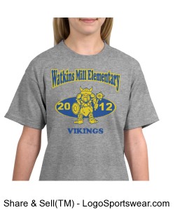 WMES Vikings Grey Tshirt Design Zoom